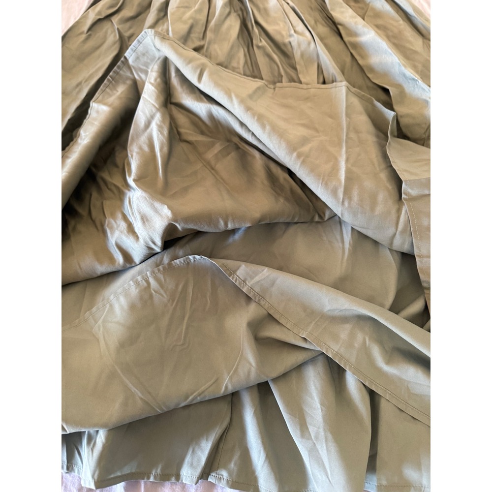 STORIA Olive Lover Dress Women's Large Sage Green Midi Dress NWT Pockets - Picture 7 of 12